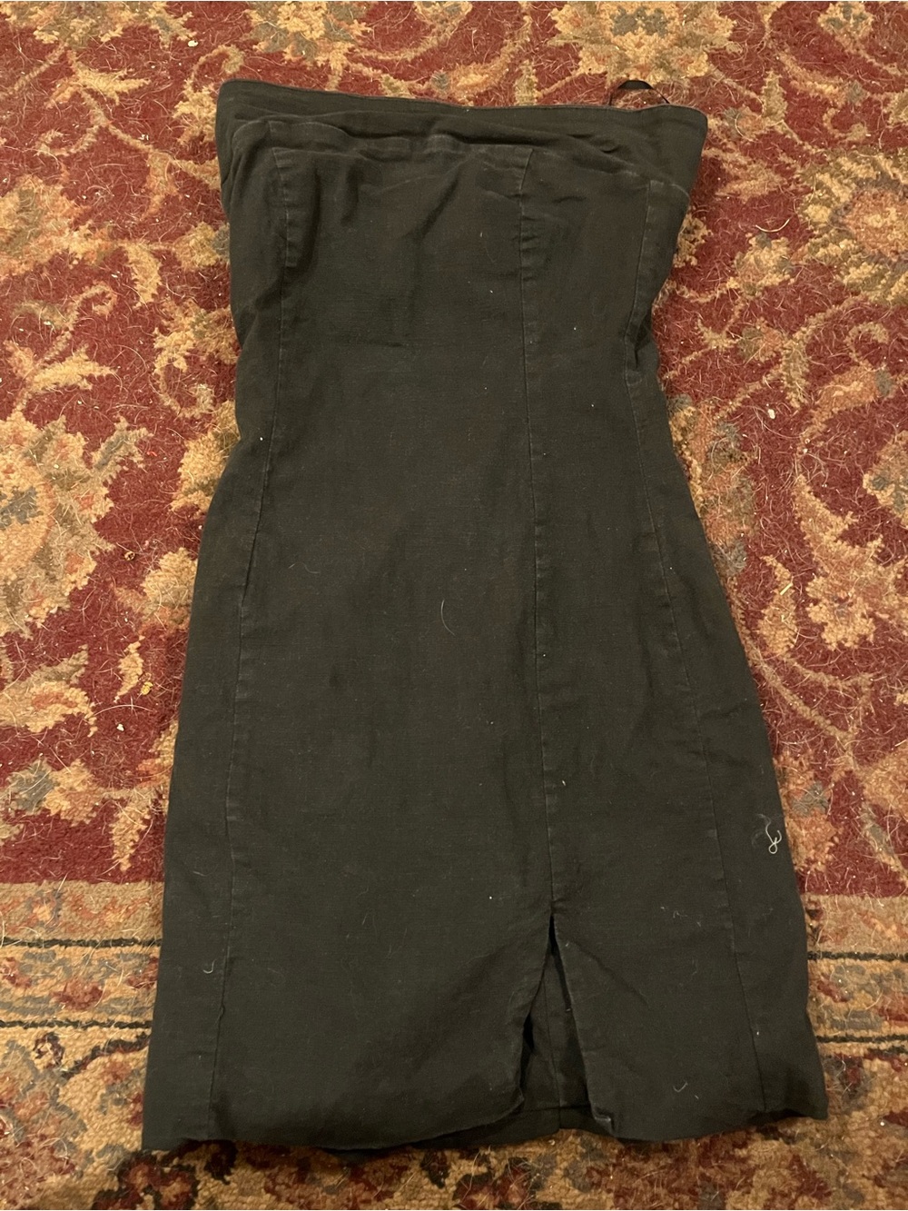 Mable Strapless Black Midi Dress Size Small
